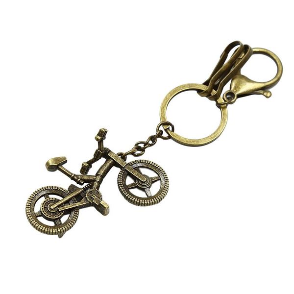 

keychains punk vintage bronze plated bicycle keychain bike style key chain pendant for men women keyring jewelry gifts chaveiros, Silver