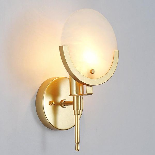 

wall lamp post modern simple creative personality design circular marble corridor aisle living room bedroom
