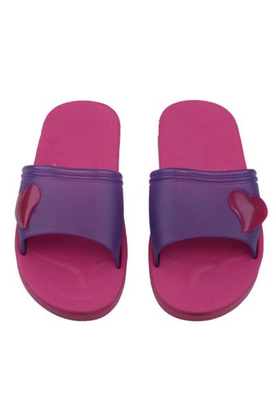 

women's pink heart pattern slippers k18, Black