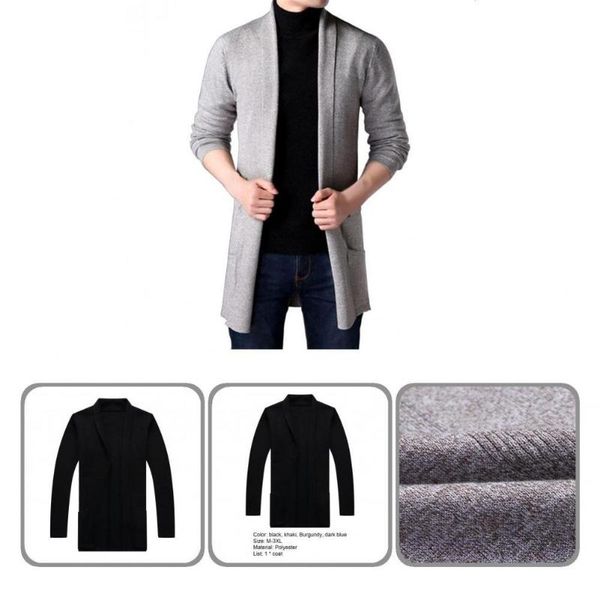 

men's jackets anti-shrink stylish cardigan warm men sweater coat all match winter pockets for work, Black;brown
