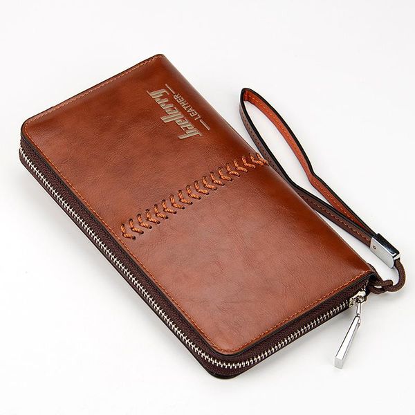 

wallets baellerry business men 2021 solid pu leather long wallet portable cash purses casual male clutch bag, Red;black