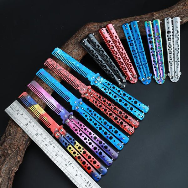 

csgo butterfly training bomb knife dull blade no hurt folding knifes stainless steel pocket flip knives toys survival edc tools