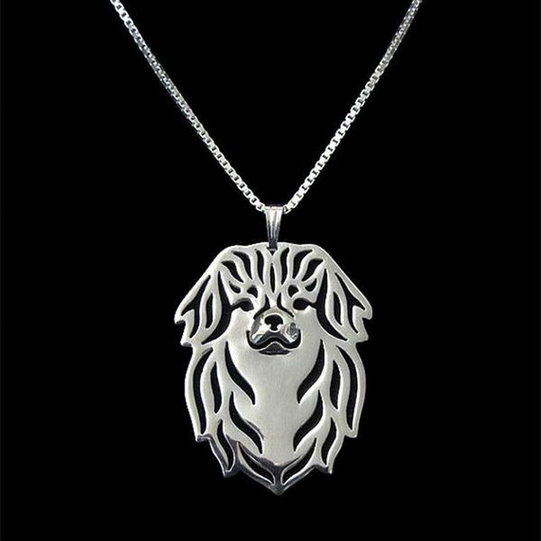 

fashion special dog pendant necklaces women's tibetan spaniel jewelry, Silver