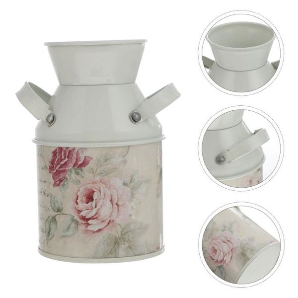 

2pcs decorative flower vase iron pot home floral arrangement holder vases