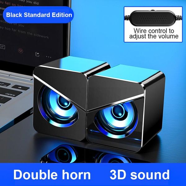 

mini speakers computer speaker usb wired 3d 4d stereo sound surround loudspeaker led lights for pc lapsmartphone mp3 mp4