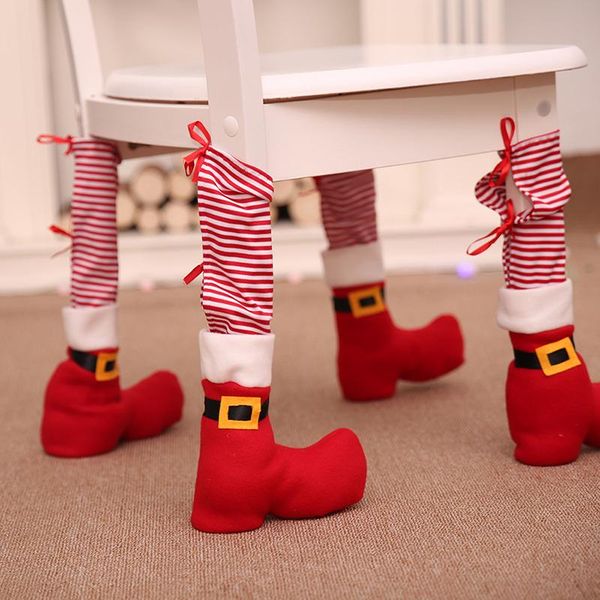 

year 2021 chair foot covers christmas decor for home table ornament navidad xmas party gift wholesale