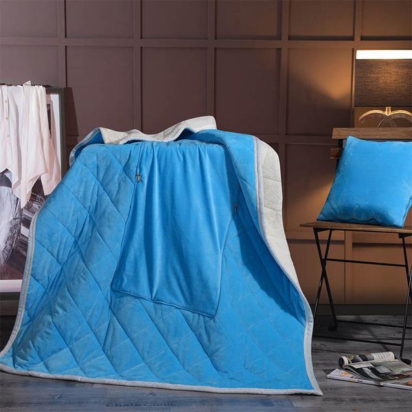 

blankets fleece sofa blanket for car travel lumbar super soft throw pillow breathable air conditioning quilt home decor