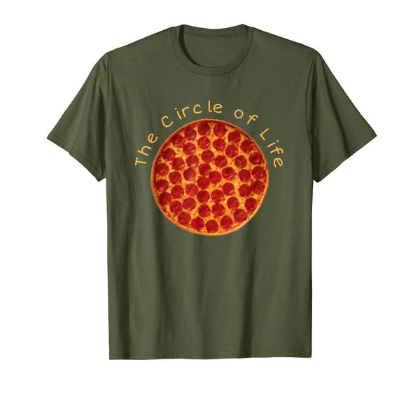 

circle of life funny pizza lover gift pepperoni lovers t-shirt, White;black