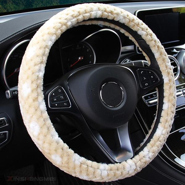 

steering wheel covers car cover auto steering-wheel winter snow fleece warmer suitable accessories