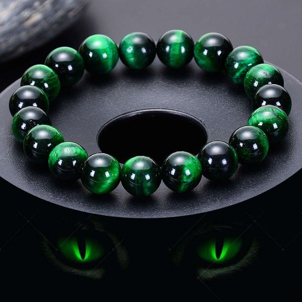 

strands jewelry 5a tiger eye stone bracelet for men and women, Black