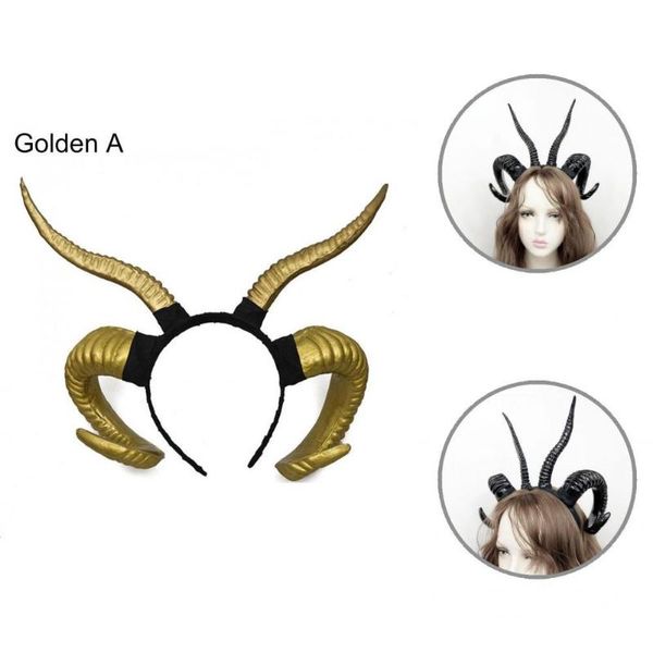 

party hats costume horns comfortable plastic colorfast cosplay sheep horn headband hairband fashion