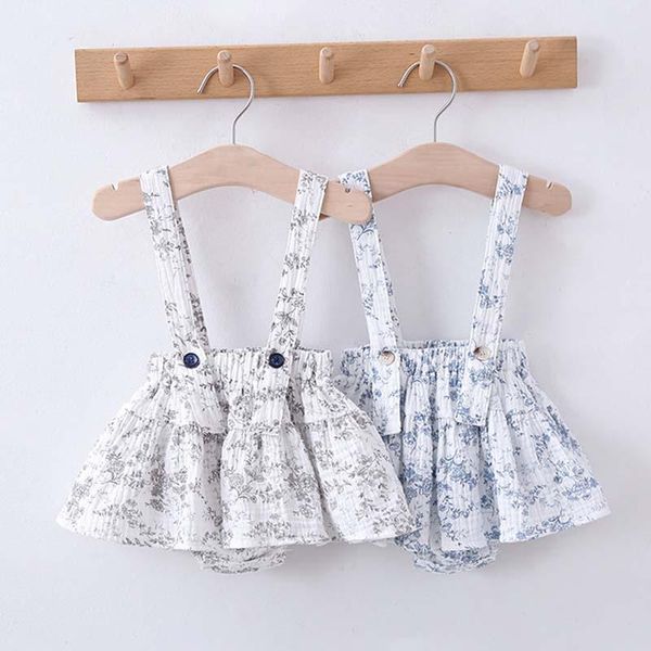 

summer baby girl suspenders shorts korean cotton infant floral suspender skirt clothing, Black