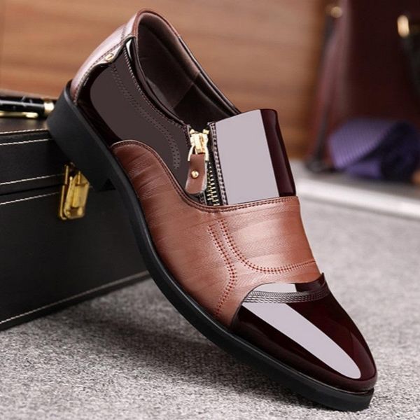 

dress shoes big size quality men wedding hombre homme zapatos low block heels formal casual business leather oxford, Black