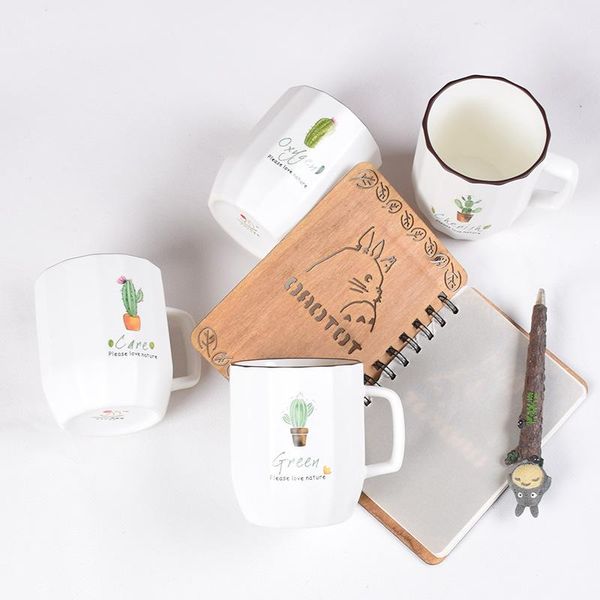 

mugs creative ceramic cup coffee single with spoon mug capped cartoon couple advertising