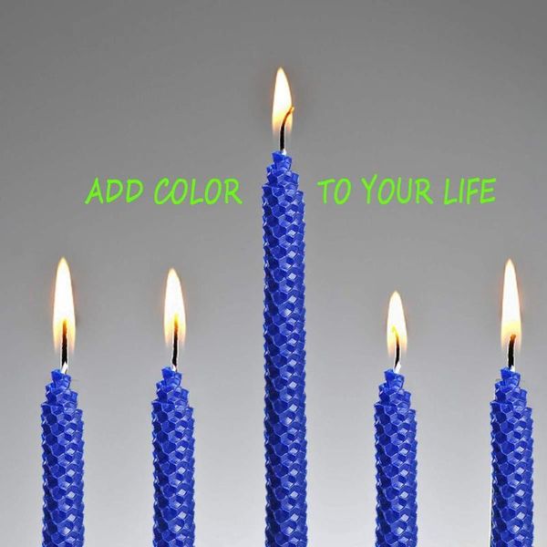 

candles 29ef 1 pair 100% pure beeswax handmade taper candles, smokeless dripless wax