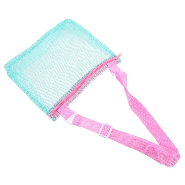 

1pc large mesh beach storage bag seashell breathable sea shell pouch laundry bags