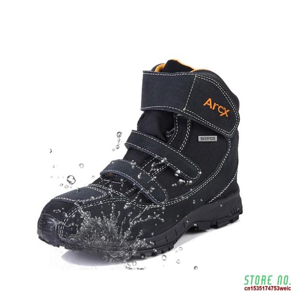 

boots men botas moto genuine cow suede leather waterproof motorbike racing for 4 season cycling footwear, Black