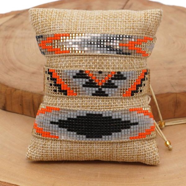 

charm bracelets go2boho 2021 miyuki set evil eye bracelet for women pulsera adjustable handmade jewelry seed bead woven jewellery, Golden;silver