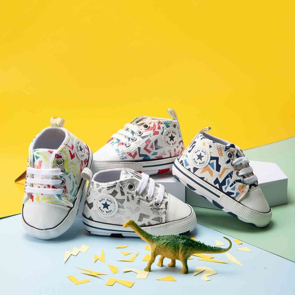 

walkers sneakers baby shoes color graffiti canvas soft soled walking