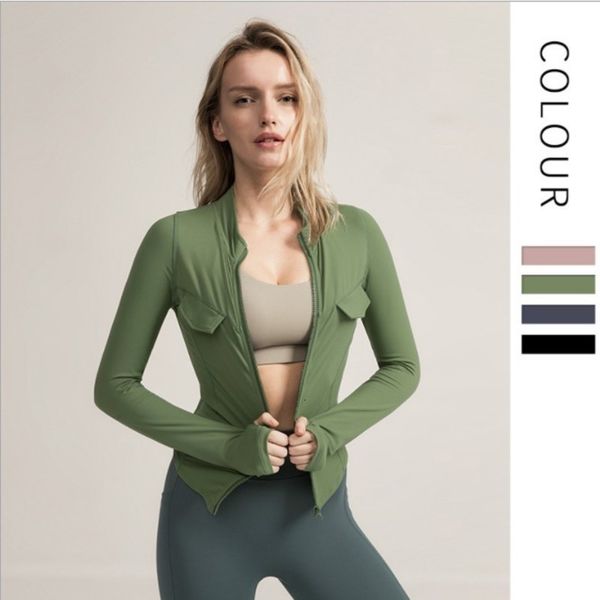 

coat women's tracksuits sports net red tight fitness autumn and winter show thin long sleeve quick drying yoga clothes, Gray