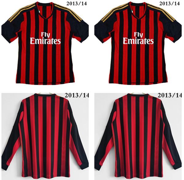 

2006/07 retro soccer jerseys vintage classic kaka 22 maldini 3 inzaghi 9 cafu 2 seedorf 10 maillot foot mb, Black;yellow