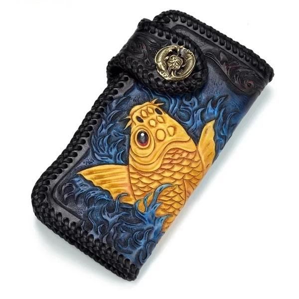 

wallets authentic cowskin handmade long style men engraved wallet genuine leather man card holders woven border male large clutch purse, Red;black