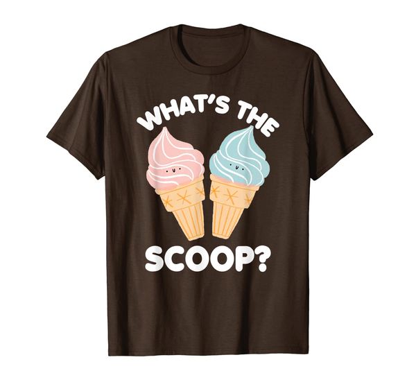 

Whats the Scoop Gender Reveal Shower Party Baby Gift T-Shirt, Mainly pictures