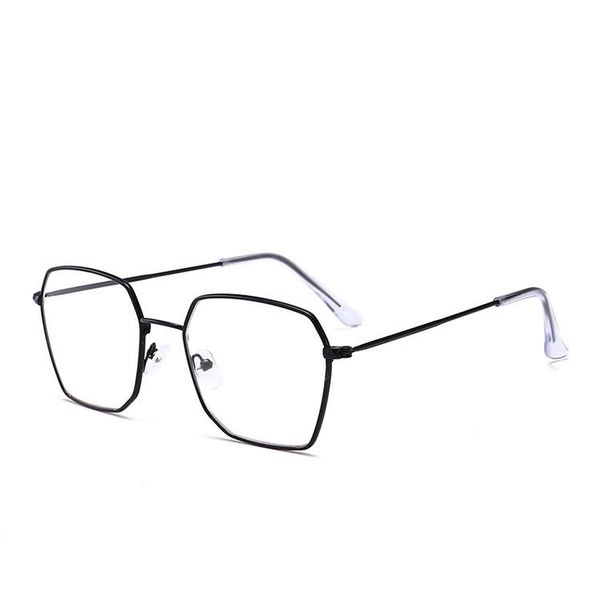 

fashion retro polygon optical glasses frame prescription eyewear eyeglasses frames full spectacle oculos de grau sunglasses, Black