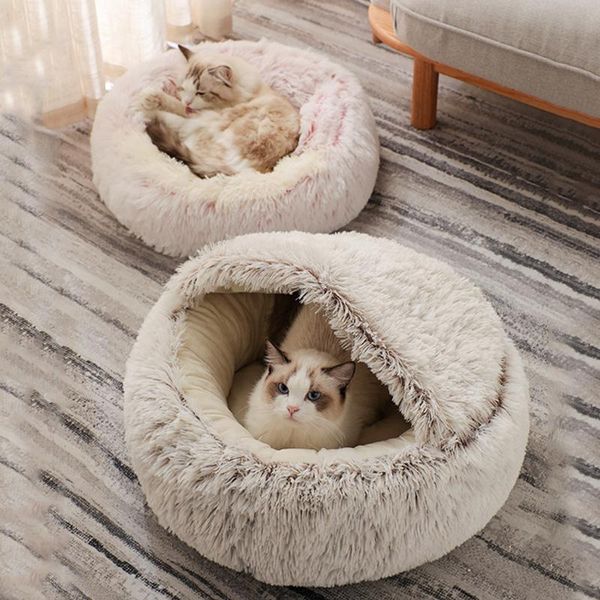 

cat beds & furniture hoopet long plush lounger sofa pet round house bed soft mats big basket small dog cave nest supplies