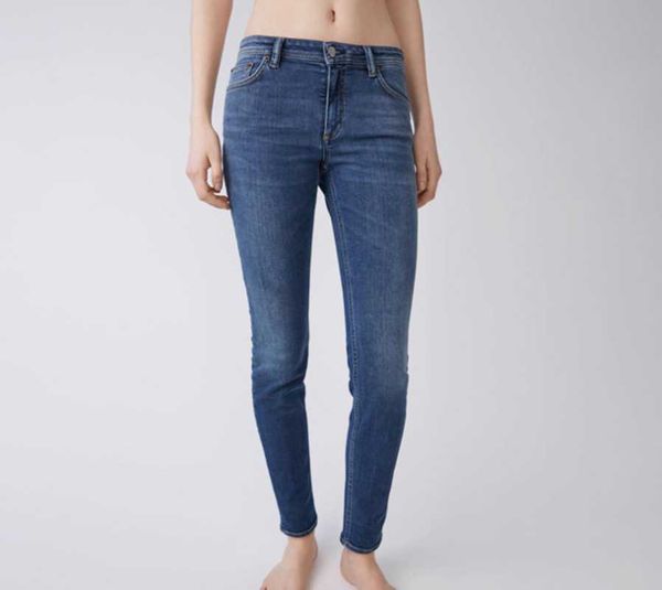 

women high waist denim pants lady shared fleece slim casual pencil jeans female skinny feet tights 2021 autumn winter women's, Blue