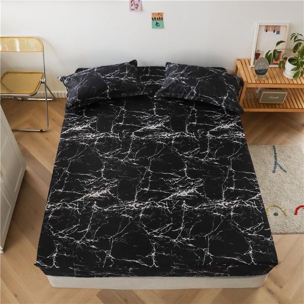 

sheets & sets 3 pcs bedding linens king size heart-shaped pattern fitted sheet set for double bed sabanas mattress cover with elastic