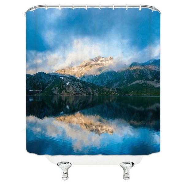 

unique design beautiful pink flower picture hanging shower curtain waterproof mildew polyester fabric home bathroom decoration curtains