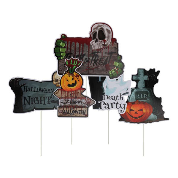

greeting cards 5pcs warning board garden billboard road guide props