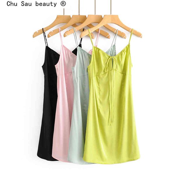 

beauty fashion casual candy colors sling mini dress women beach chic backless summer dresses mujer vestido 210514, Black;gray