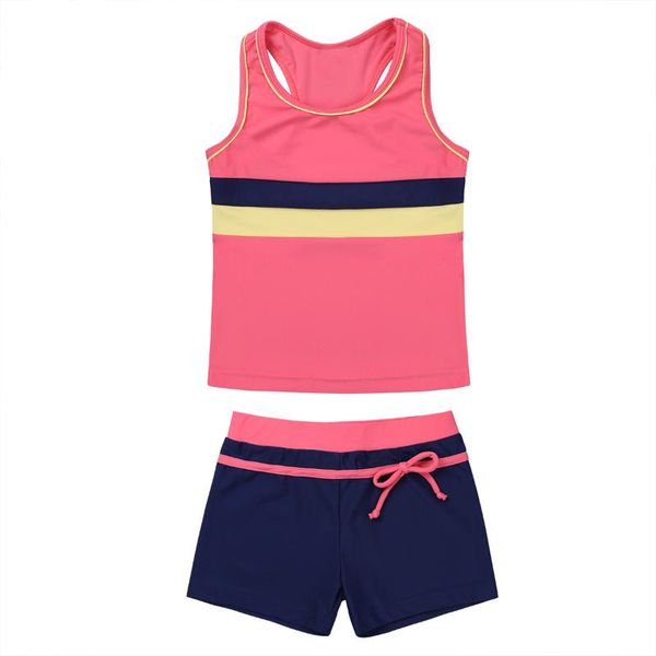 

child swimwear girls boxers two piece swimming suit children bathing for kid baby swimsuit one-pieces, Black