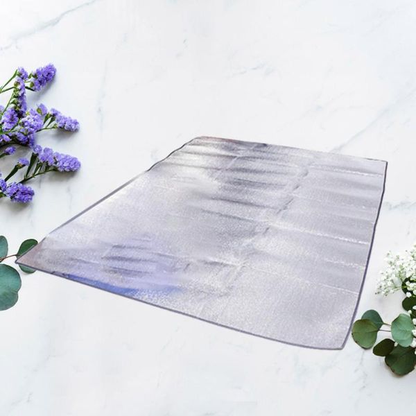 

double sides aluminum foil picnic mat lightweight pad waterproof cushion multi-functional for travel outdoor (silver pads