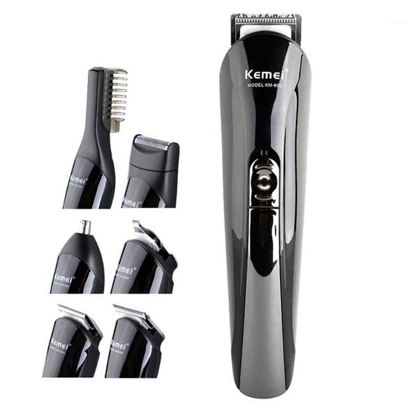 

kemei km-600 6 in 1 waterproof electric hair clipper nose beard trimmer shaver1