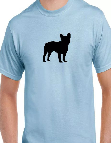 

standing french bulldog t-shirt frenchie cute pet puppy animal friend tee shirt, White;black