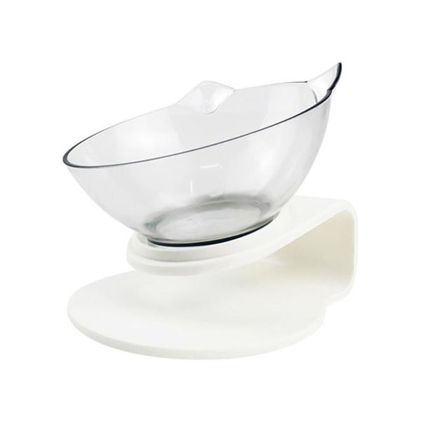 

cat bowls with stand pet feeder double diner bowl set perfect for cats ultra small oblique bowl-transparent & feeders