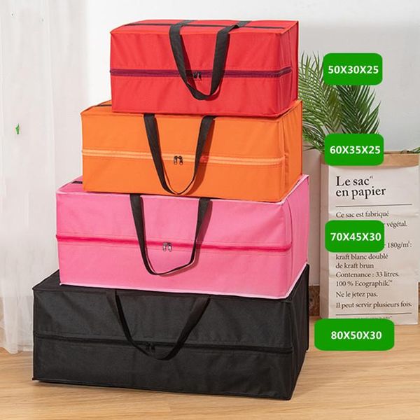 

clothing & wardrobe storage oxford clothes bag large capacity quilt organizer waterproof dust proof pillow bedding package accessories item
