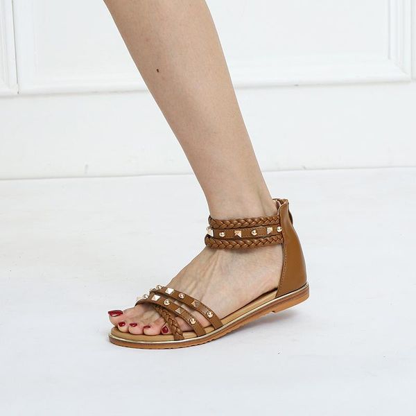 

sandals women's 2021 fashion summer designer rivet outdoor casual, Black