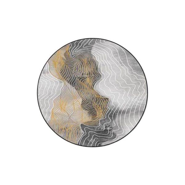 

carpets chinese style round rugs abstract line pattern living room carpet geometric decor ink painting bedside area floor mat 2021