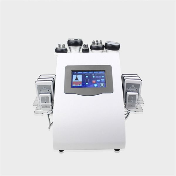 

6 in 1 ultrasonic 40k cavitation body slimming lipo laser liposuction vacuum rf skin tightening shaping machine