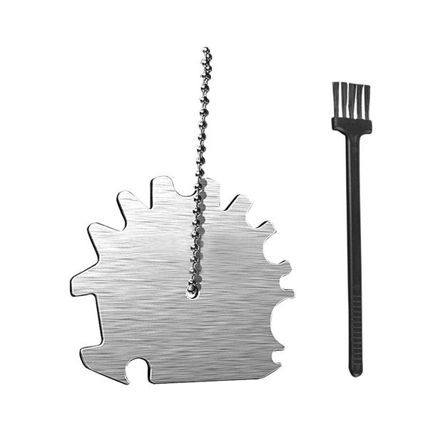 

tools & accessories 1 pcs grill scraper tool stainless steel bbq brush bristle cleaner bottle opener gifts for men dad husband