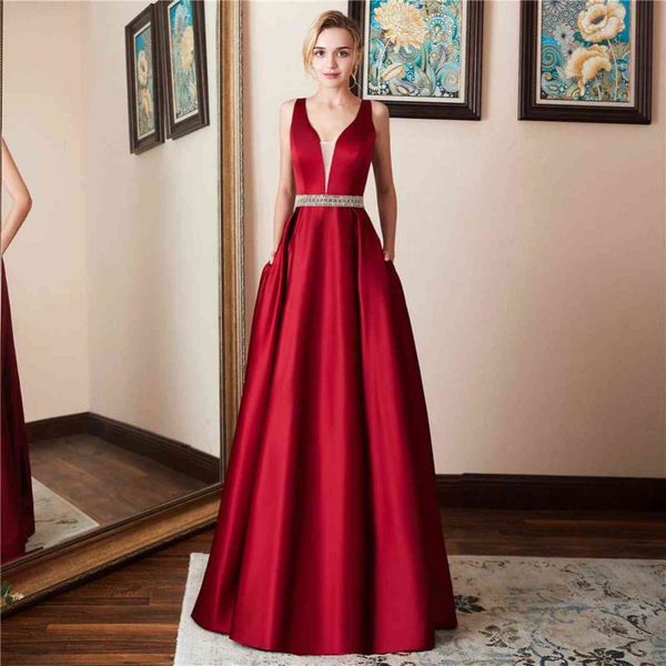 

prom luxury boutique occasion dresses satin 2021 autumn winter backls host performance fashion atmosphere banquet evening long, Black