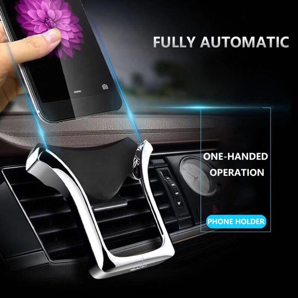 

universal u-type car phone holder gravity mobile bracket stand gps induction navigation air vent mount hold cell mounts & holders