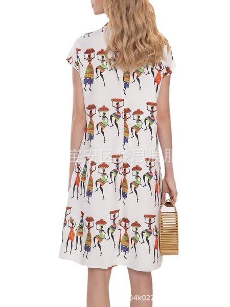 

fashion dress 2021 women's cartoon printed comfortable home, White;black