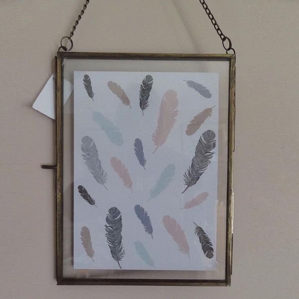 

party favor 4 x 6 inches glass po frame, double sided clear frames for diy feathers or pressed leaves, flowers sample gift