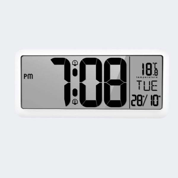 

desk & table clocks adjustable digital wall clock with 2 alarm settings