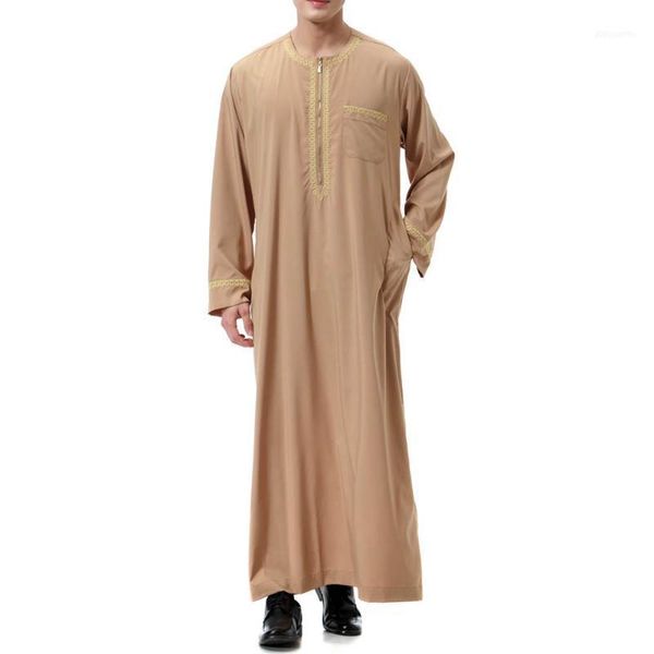 

ethnic clothing plus size muslim long arabian men's shirt solid white ankle length loose casual robes -4xl islamic clothings1, Red
